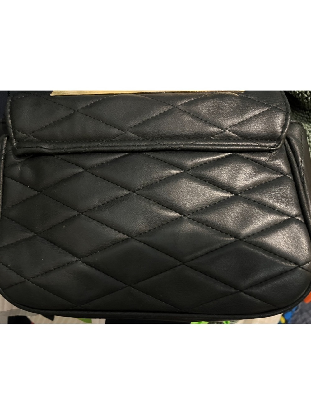 bebe Black Quilted Shoulder Bag with Gold Hardware - Picture 4 of 4